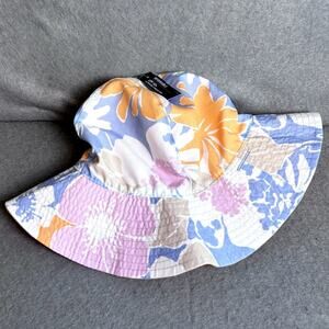 OshKosh NWT Infant Sun Beach Vacation Travel Hat Reversible Floral Size 12-24 M